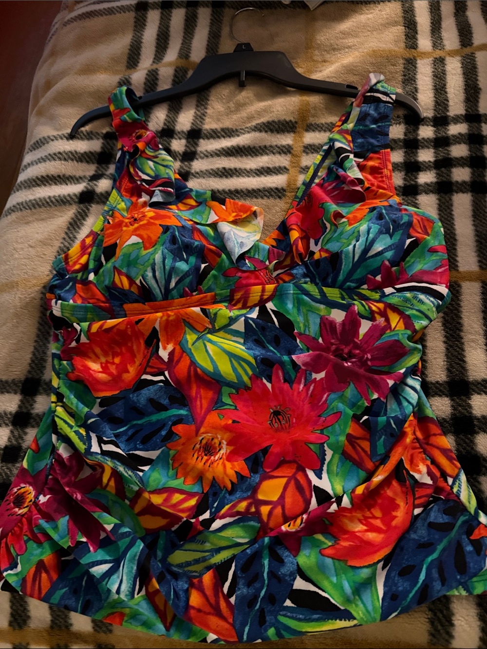 Chaps Women's Tropical Floral Bikini Top - Multi